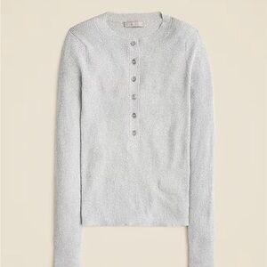 J. Crew Metallic Henley Sweater